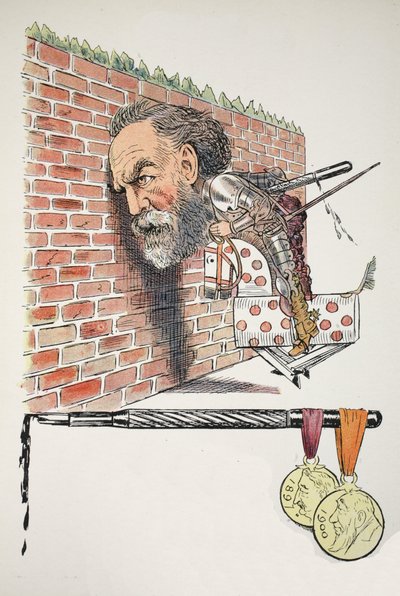 A Pushing Q, illusztráció a The Struwwelpeter Alphabetből, Harold Begbie (1871–1929) verse alkotó: Francis Carruthers Gould